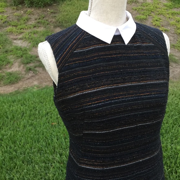 Anthropologie collared striped jacquard shift - Picture 2 of 6